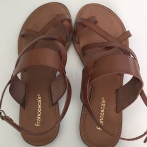 Francesca’s Brown Strapped Sandals